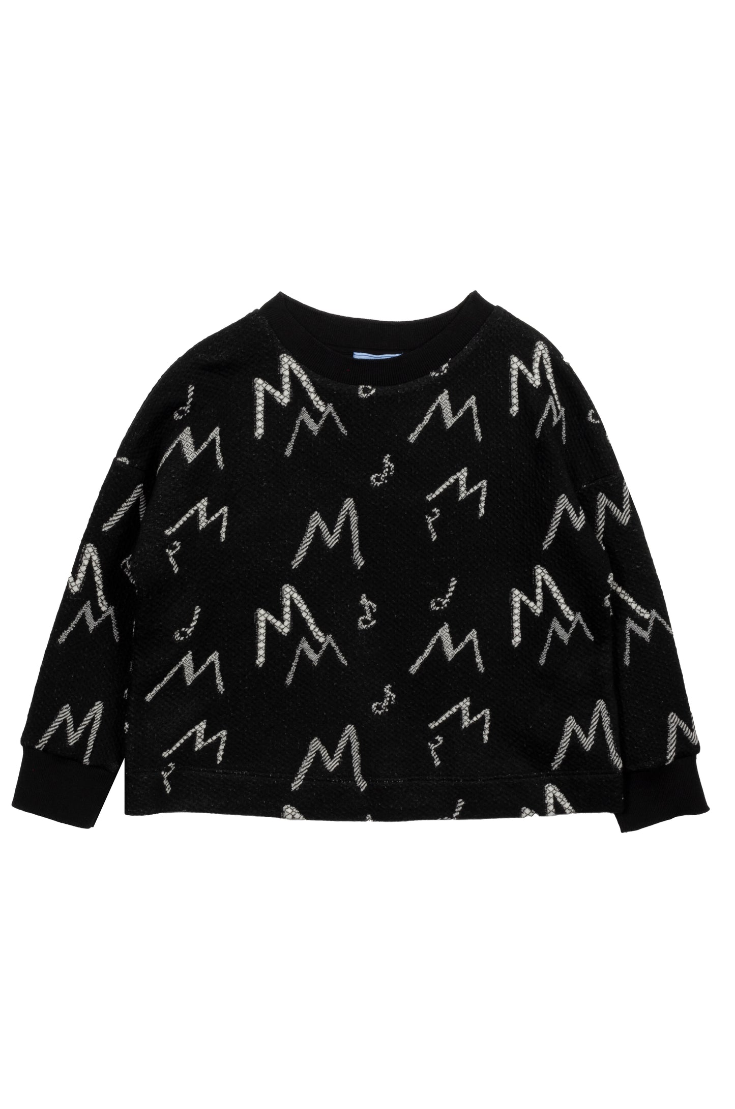 Mimisol jacquard knit sweatshirt with logo