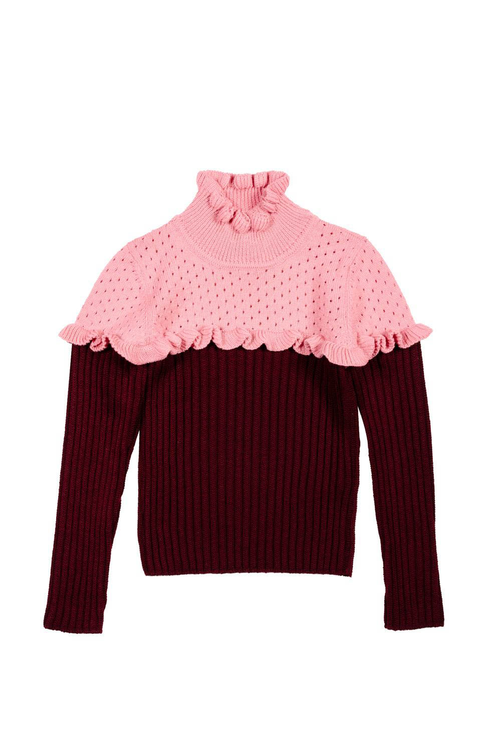 Mimisol turtleneck with perforated workmanship