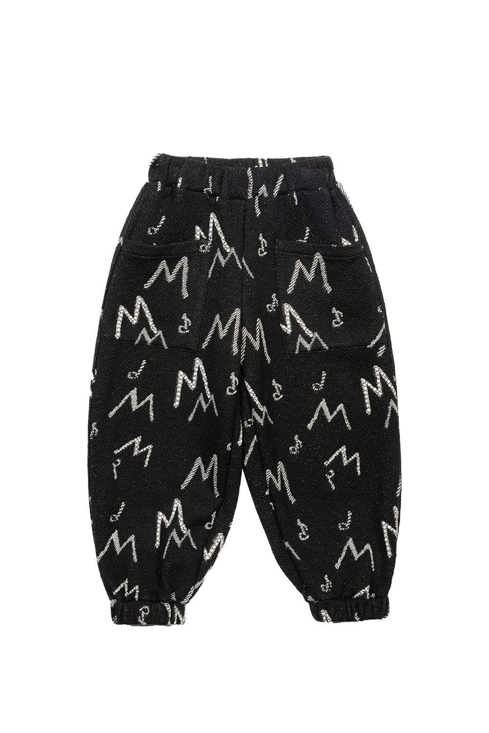 Pantalone Mimisol logato in maglia jacquard