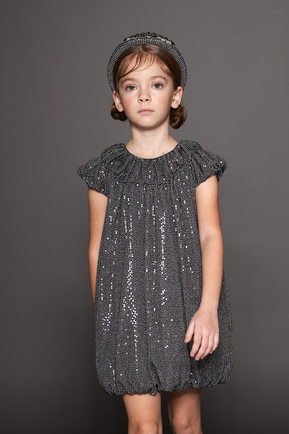 Sequined balloon dress