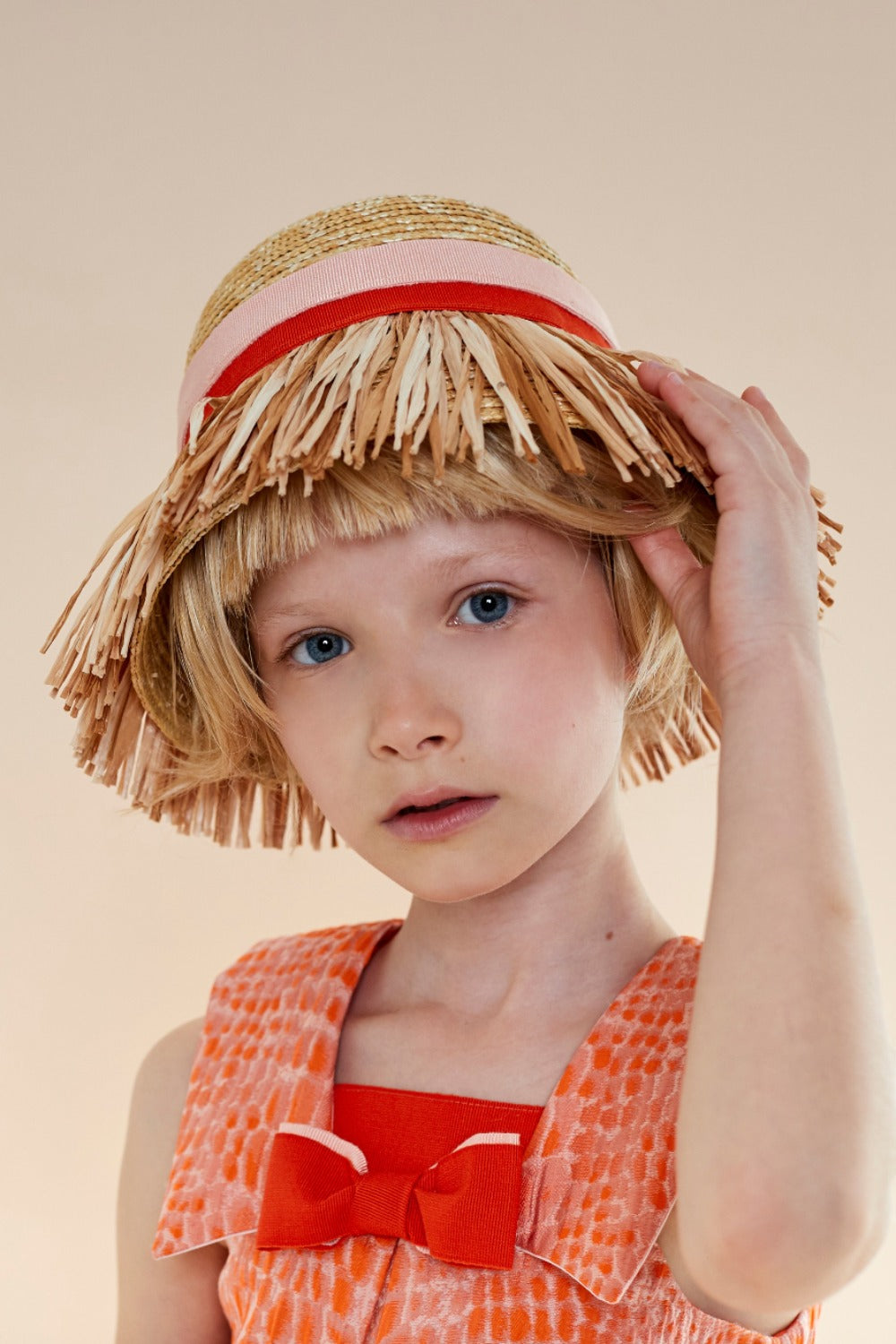 Straw cloche hat