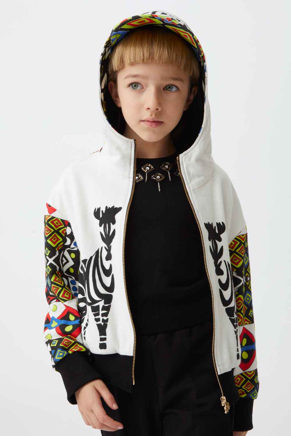 Mimisol sweatshirt with zebra