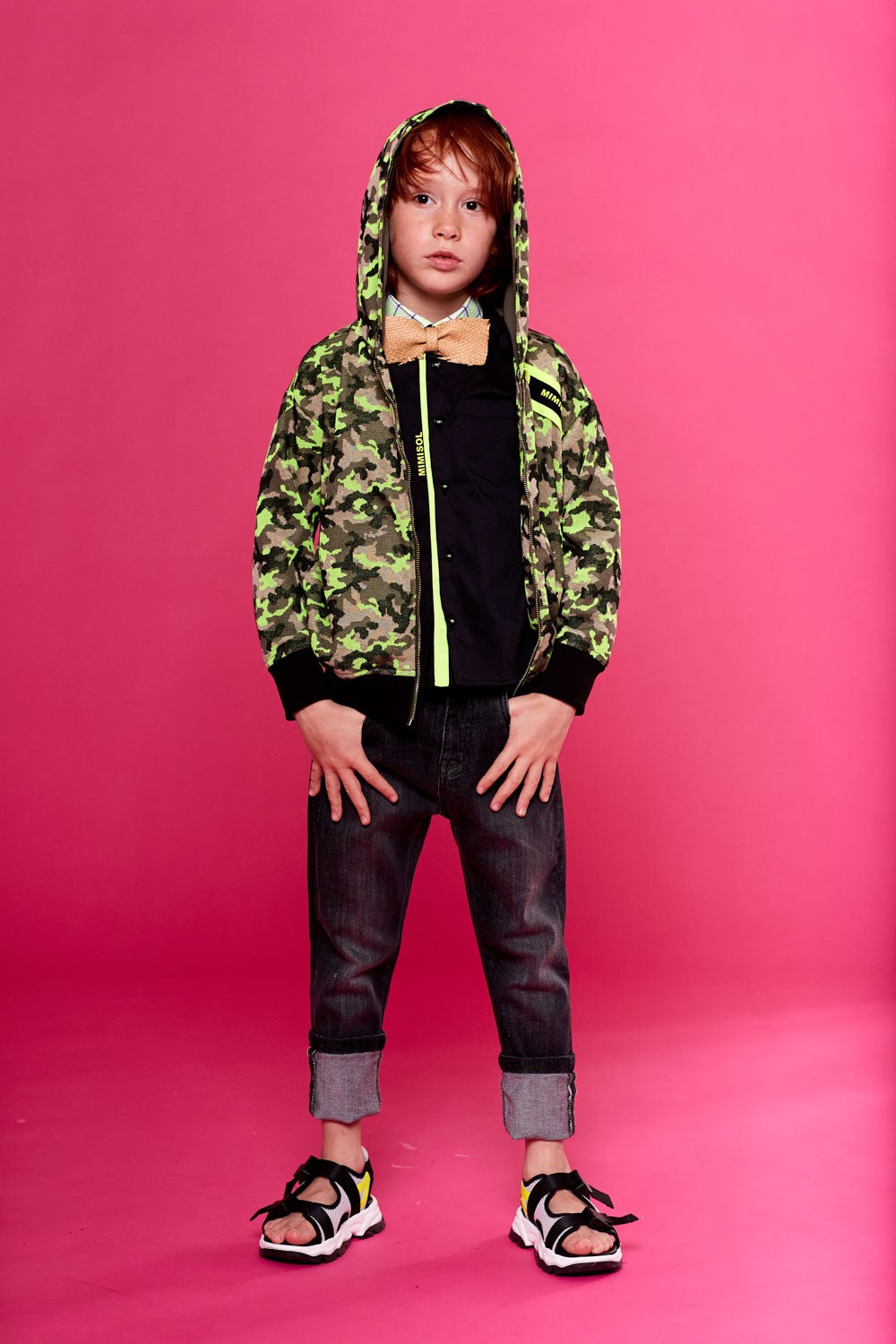 Mimisol sweatshirt with camouflage pattern