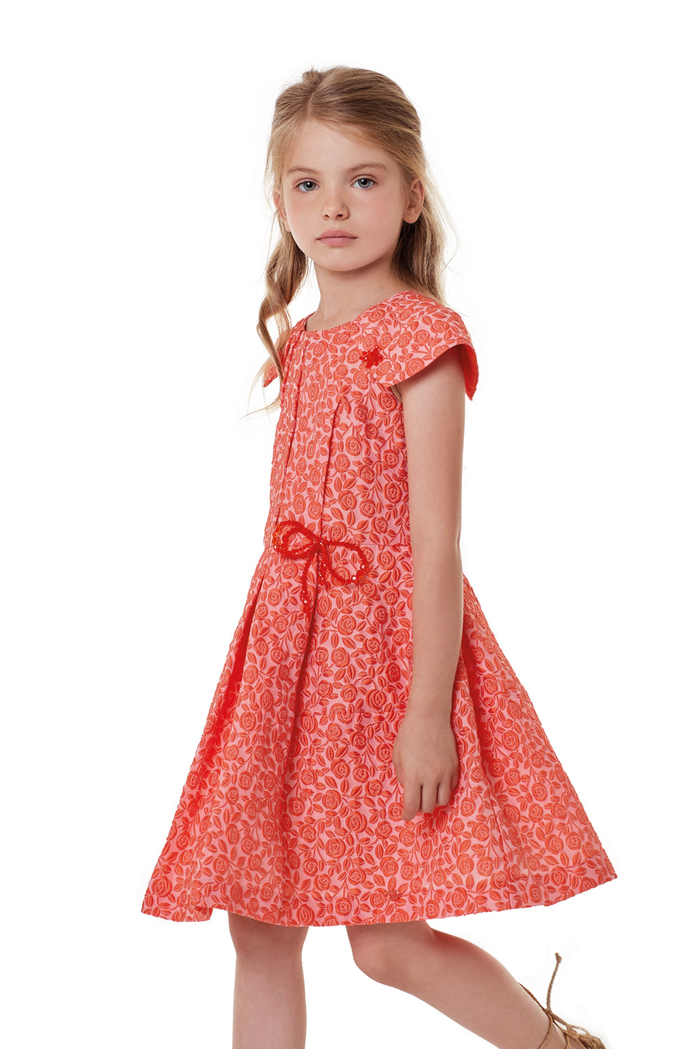 Valmax dress in brocade fabric