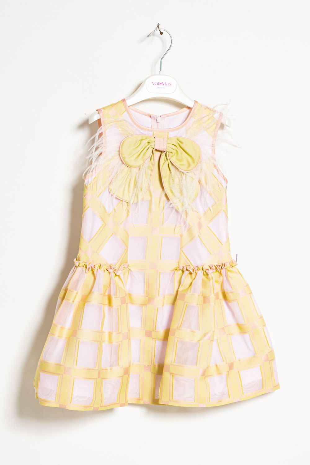 ValMax dress with feathers