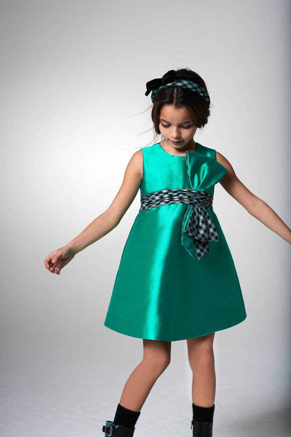 ValMax mikado dress with maxi bow