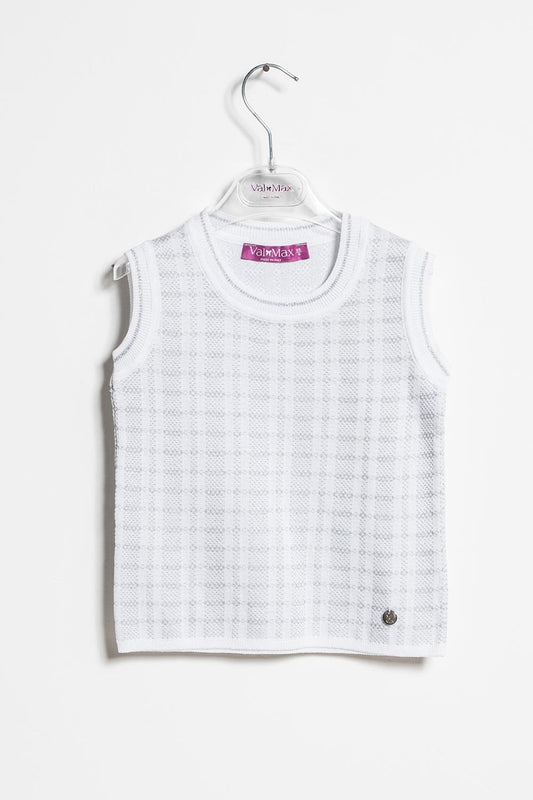 ValMax sleeveless sweater with ribbed hem
