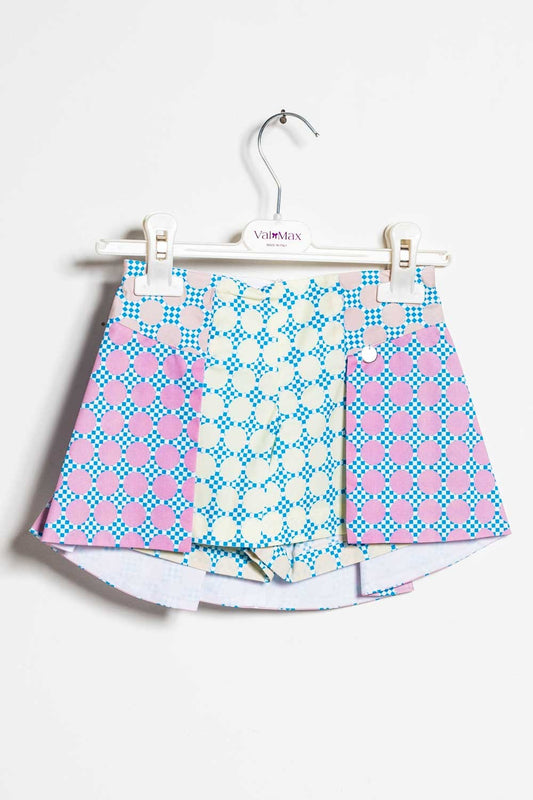 ValMax pleated skirt with polka dot pattern