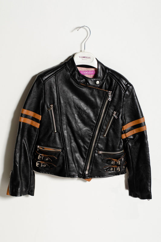 ValMax faux leather jacket with straps