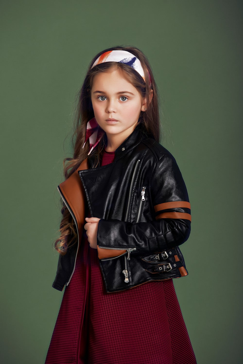 ValMax faux leather jacket with straps