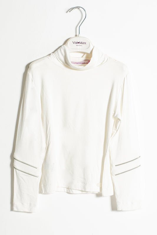 ValMax jersey turtleneck with zip and rhinestones