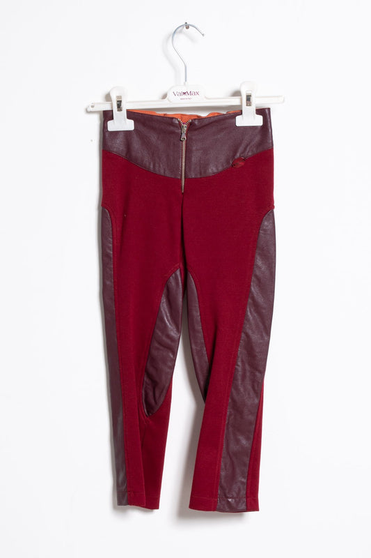 ValMax long trousers in velvet and coated fabric