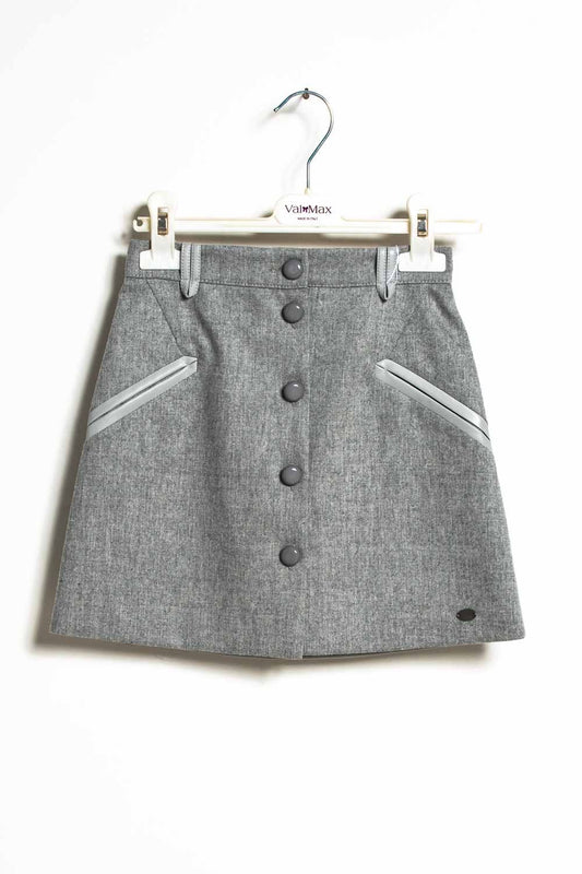 ValMax skirt in wool and imitation leather