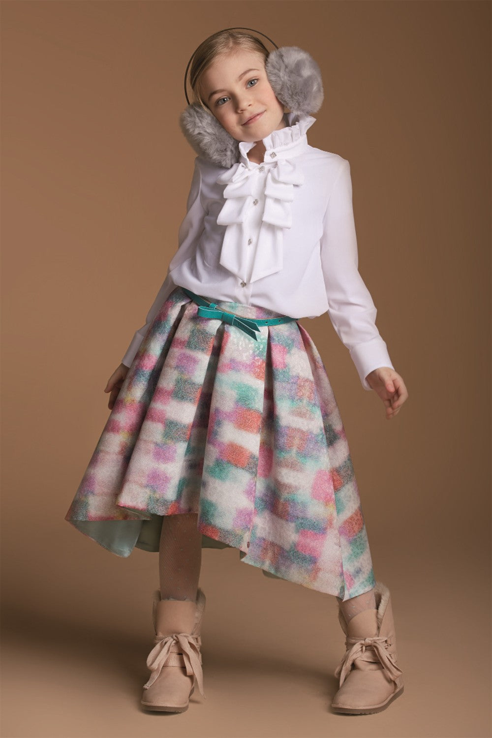ValMax skirt in multicolored satin
