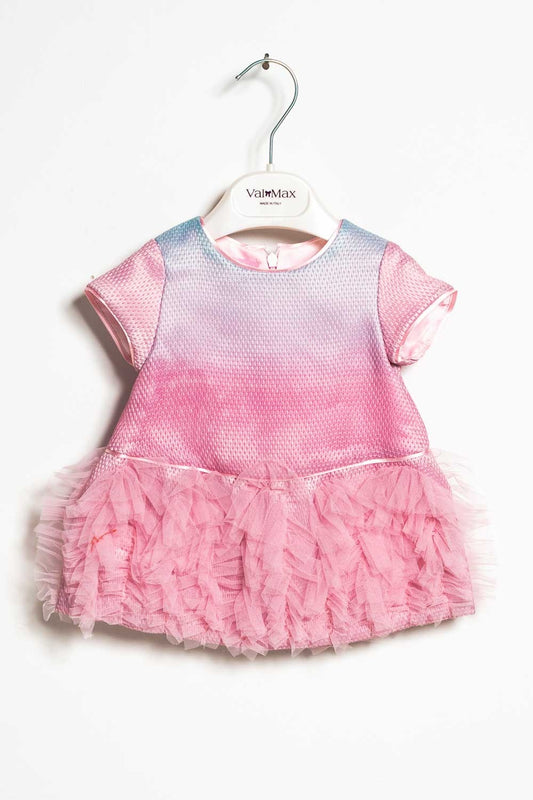 Abito ValMax a maniche corte con tulle