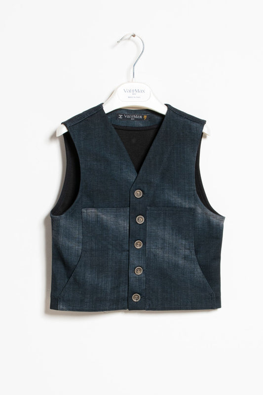 ValMax children's vest with denim effect