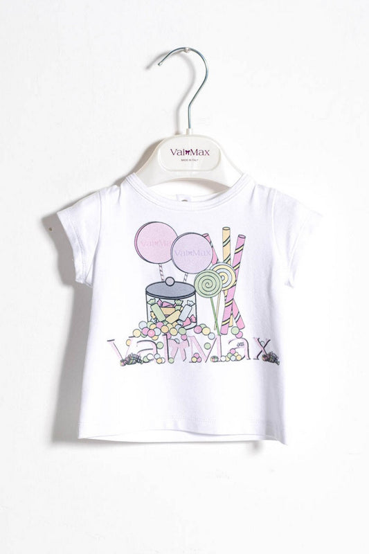 T-shirt in jersey con stampa