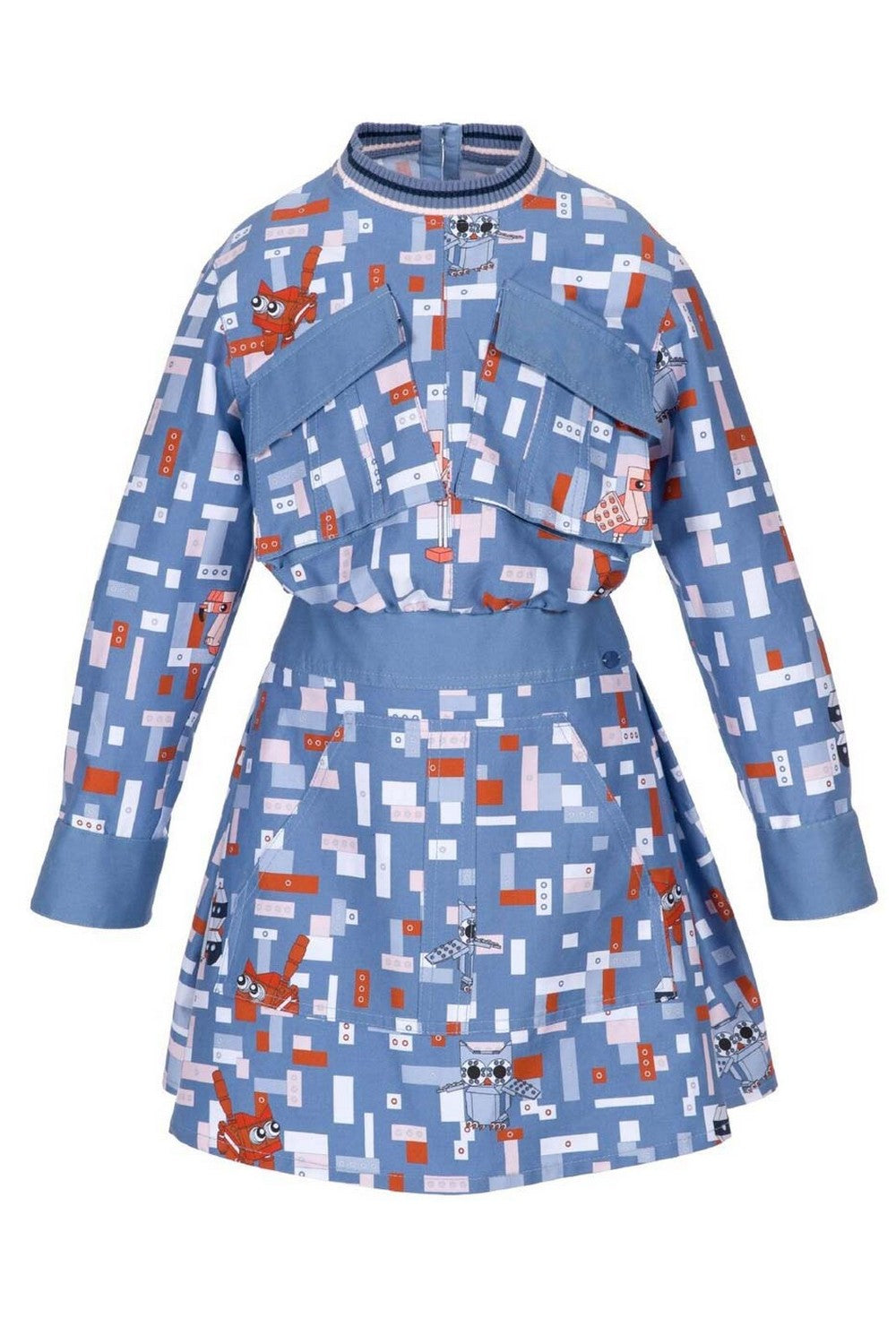 ValMax patterned dress with front pockets