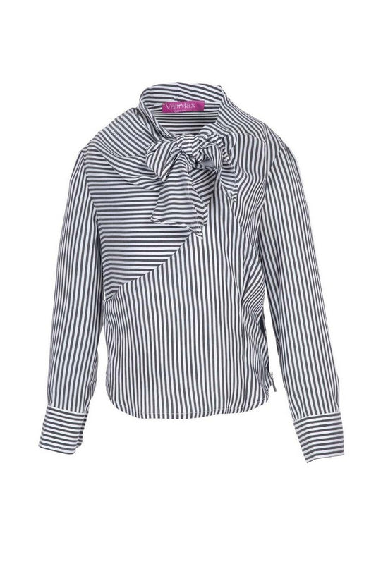 ValMax striped sweater with maxi bow