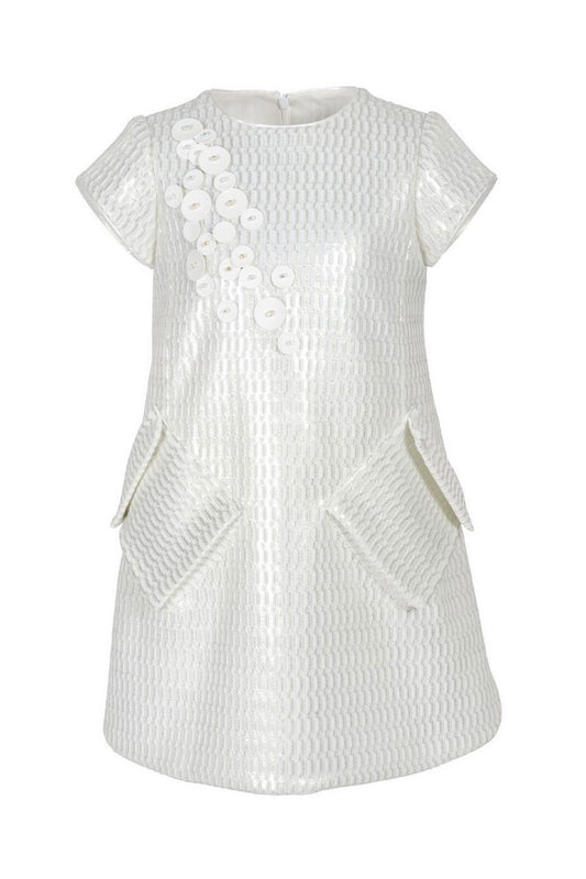 ValMax dress in silver fabric