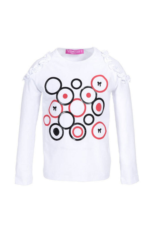 Top ValMax stampato con mini rouches