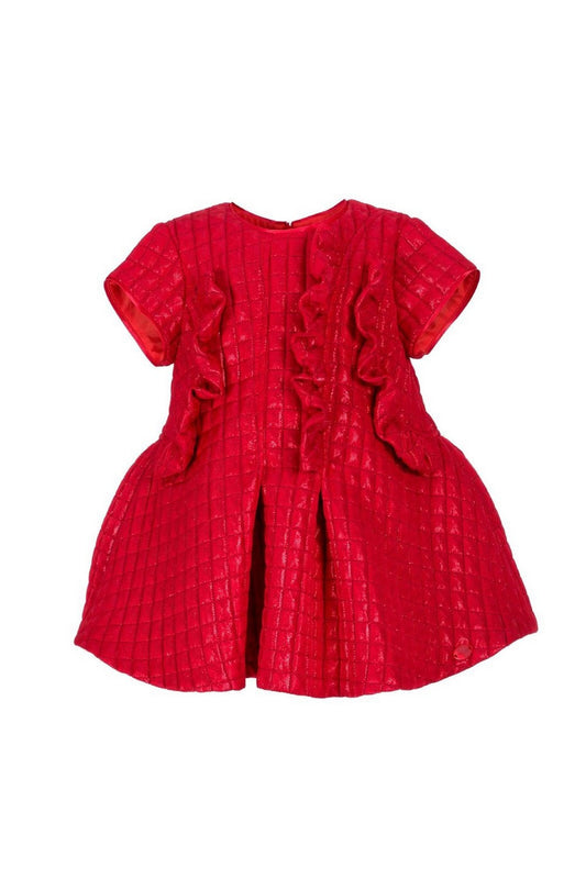 ValMax quilted dress with ruffles