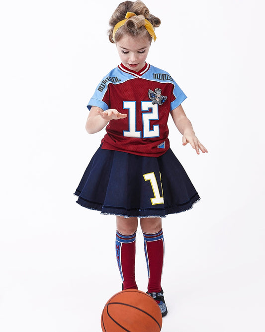 Football T-shirt with patch
