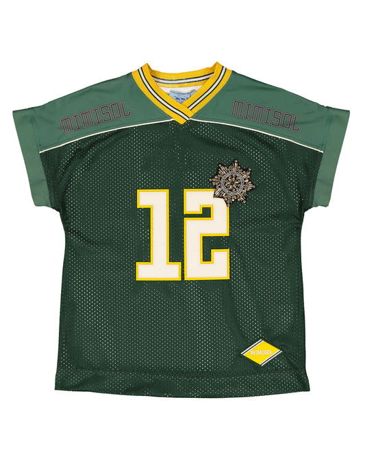 Football T-shirt with precious patch