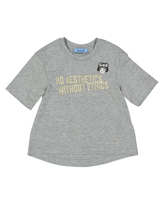 "no aesthetics without ethics" t-shirt