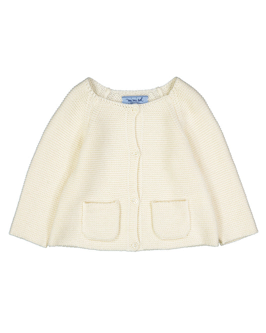 Wool blend cardigan with pockets