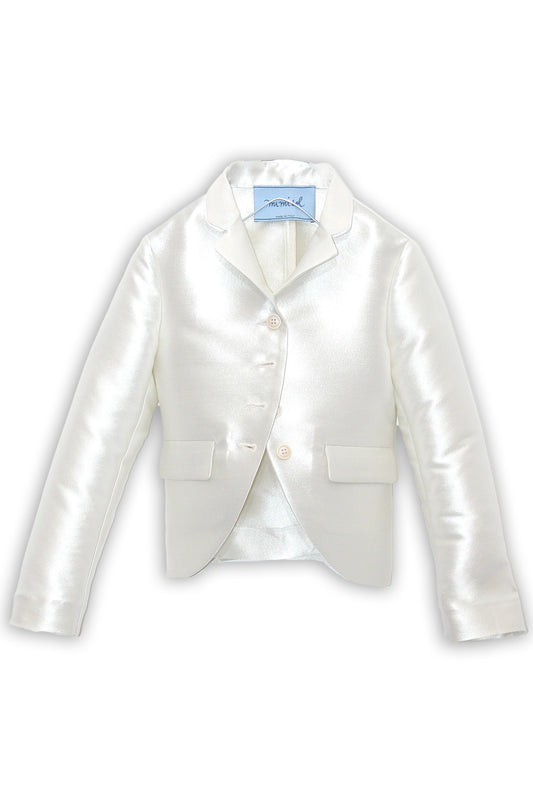 Rounded mikado jacket