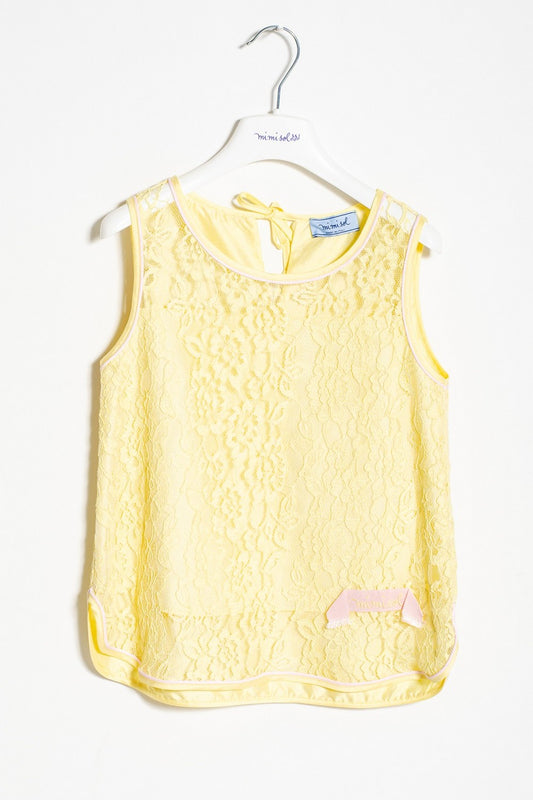 Mimisol yellow lace top