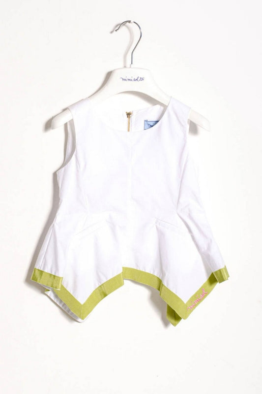 Mimisol top with asymmetrical hem