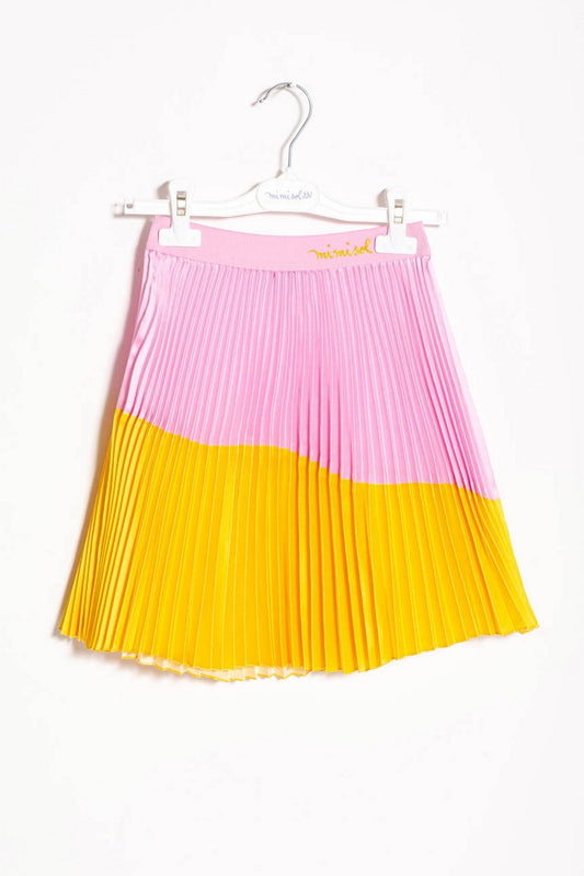 Mimisol pleated satin skirt