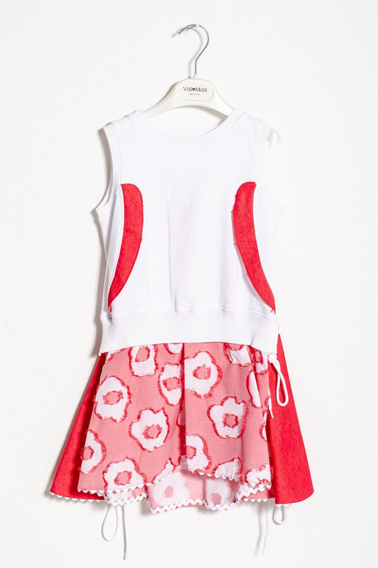 ValMax dress in jersey and poplin