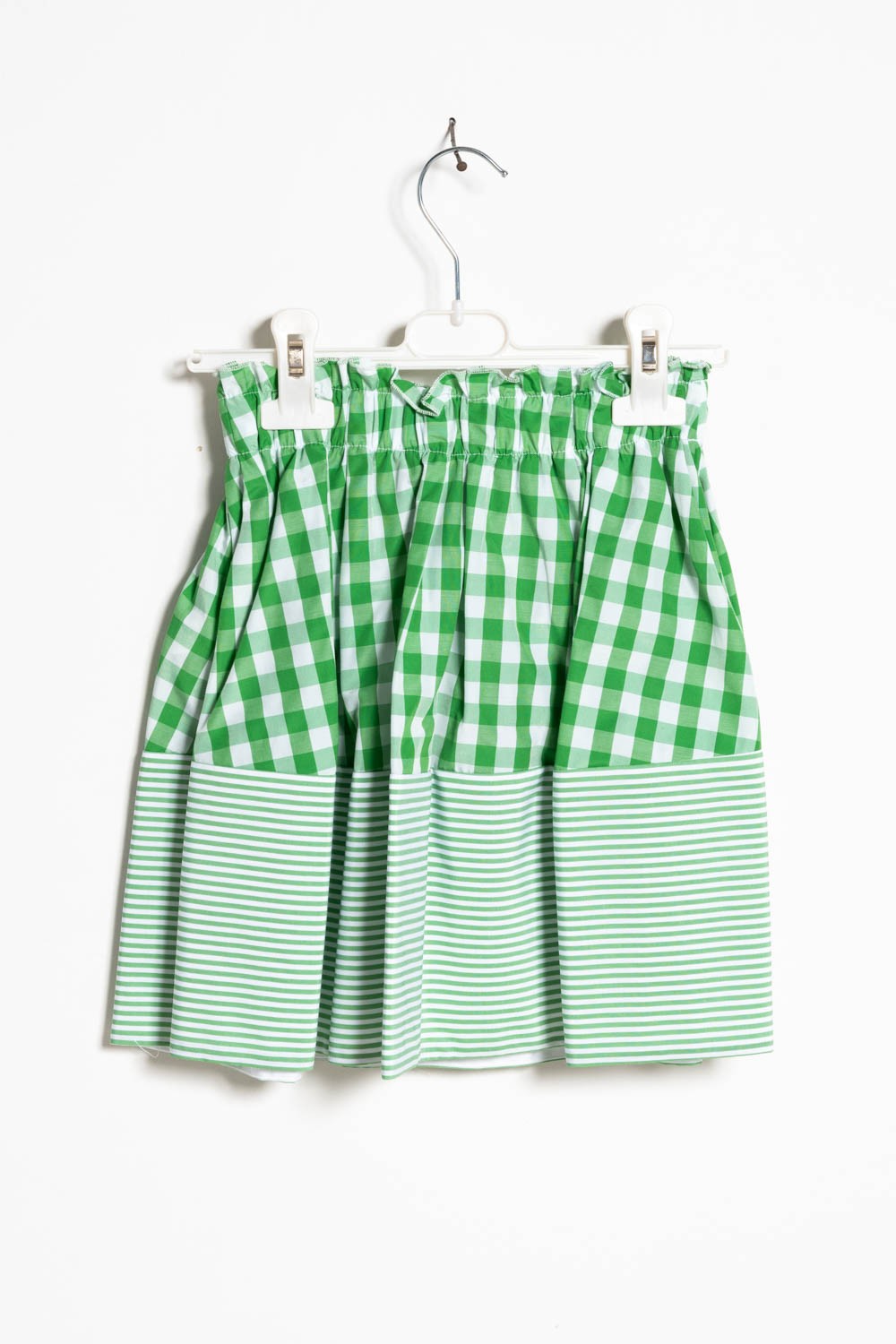 ValMax gathered gingham skirt