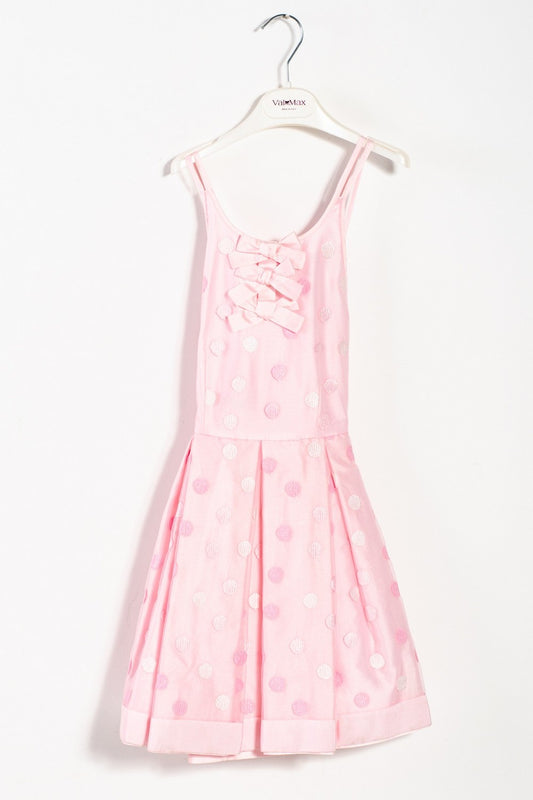 ValMaxa polka dot dress with back neckline