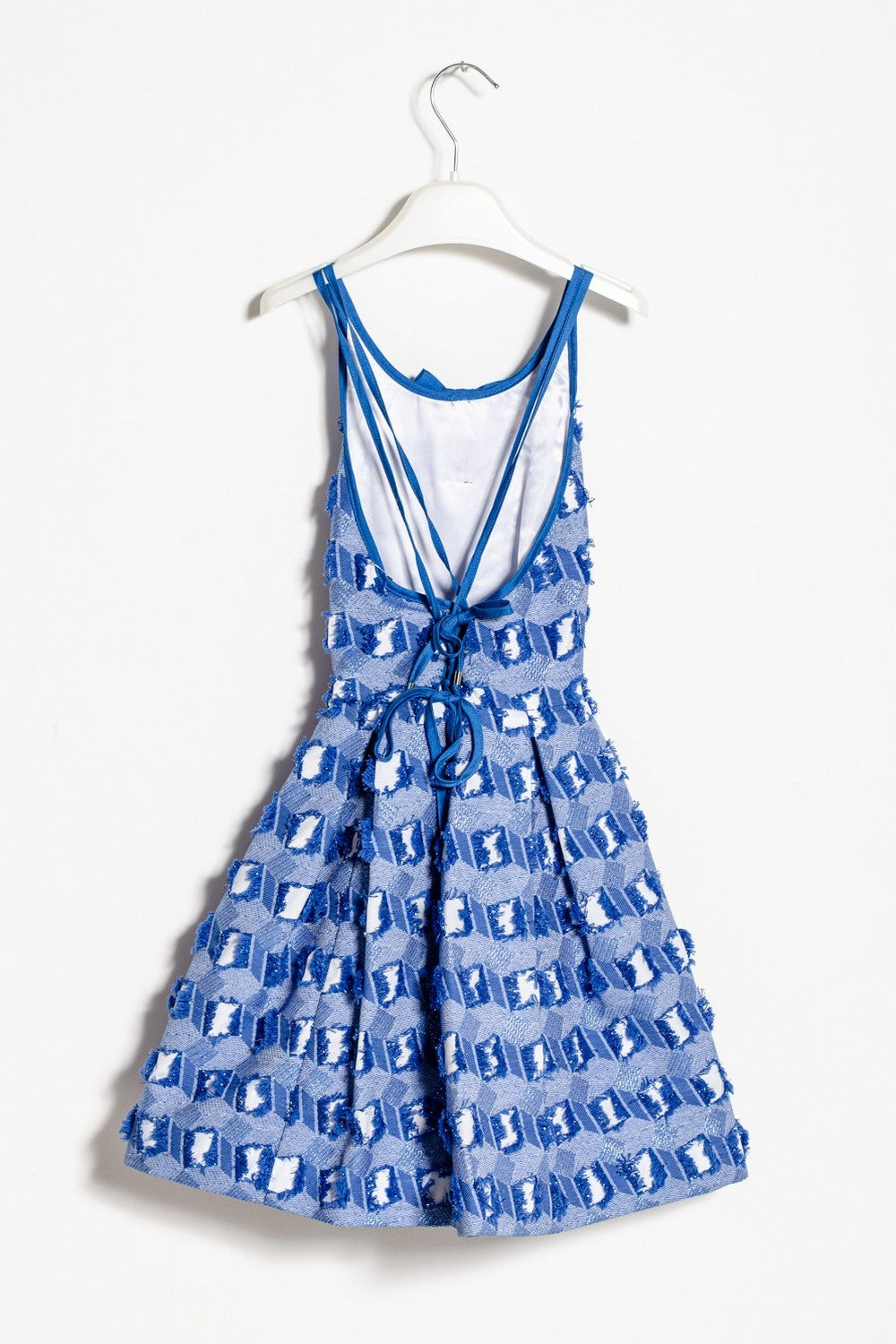 ValMax dress in blue fil coupé