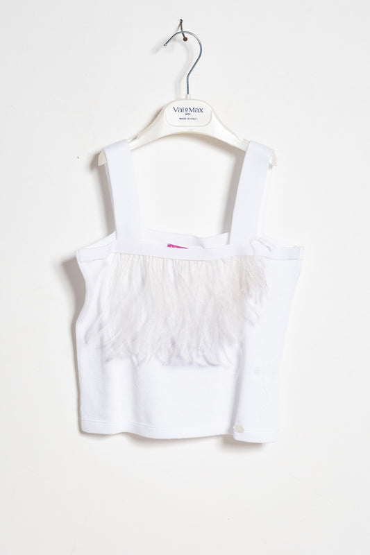 Top ValMax con piume