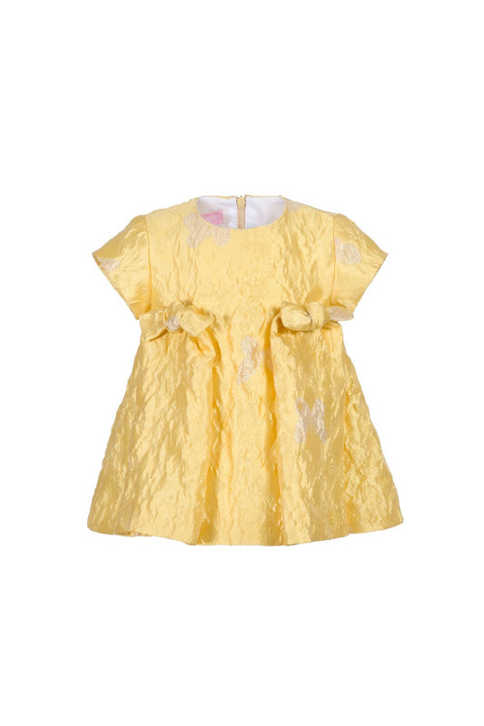 ValMax dress in laminated jacquard