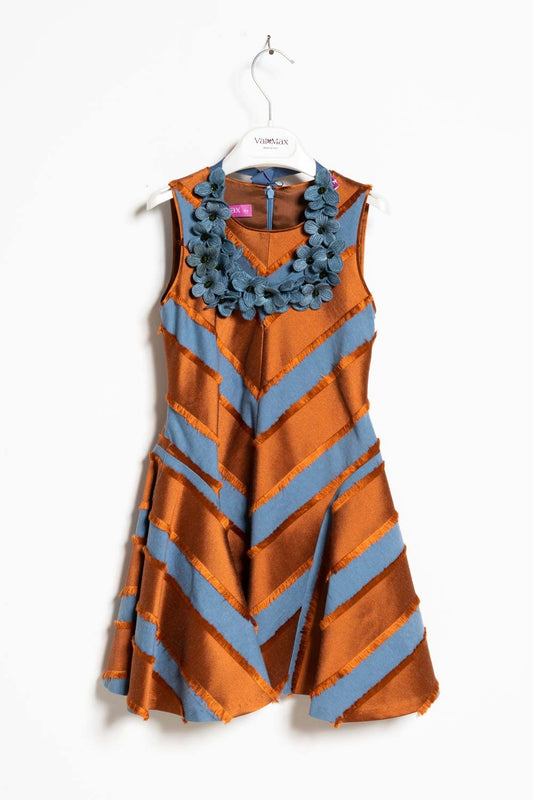 ValMax two-tone fil coupé dress