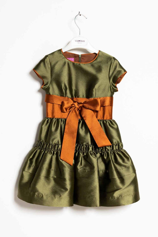 ValMax satin dress with maxi bow