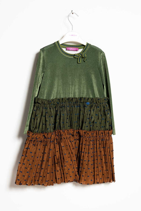 ValMax dress with polka dot gathered skirt