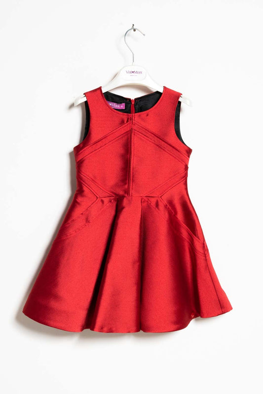ValMax dress with geometric stitching