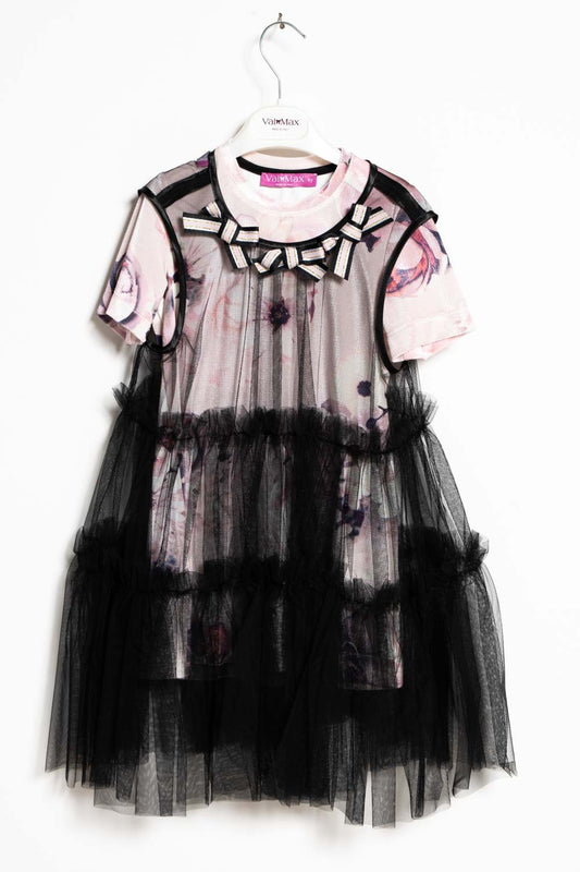 ValMax dress in satin and lace