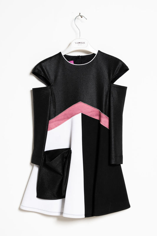 ValMax pique dress with cut-out detail