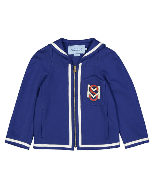 Sailor-style zip-up jacket -