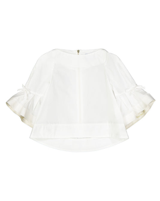 Shirt with trumpet sleeves