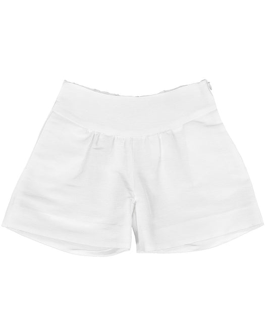 Linen shorts with basque