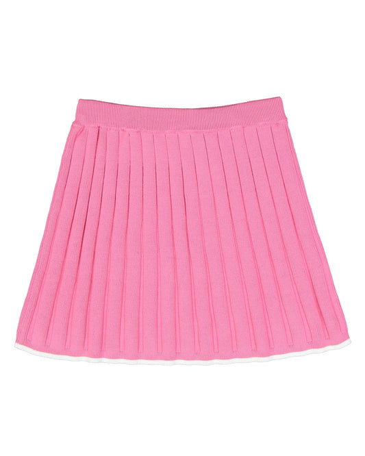 Pleated knit skirt